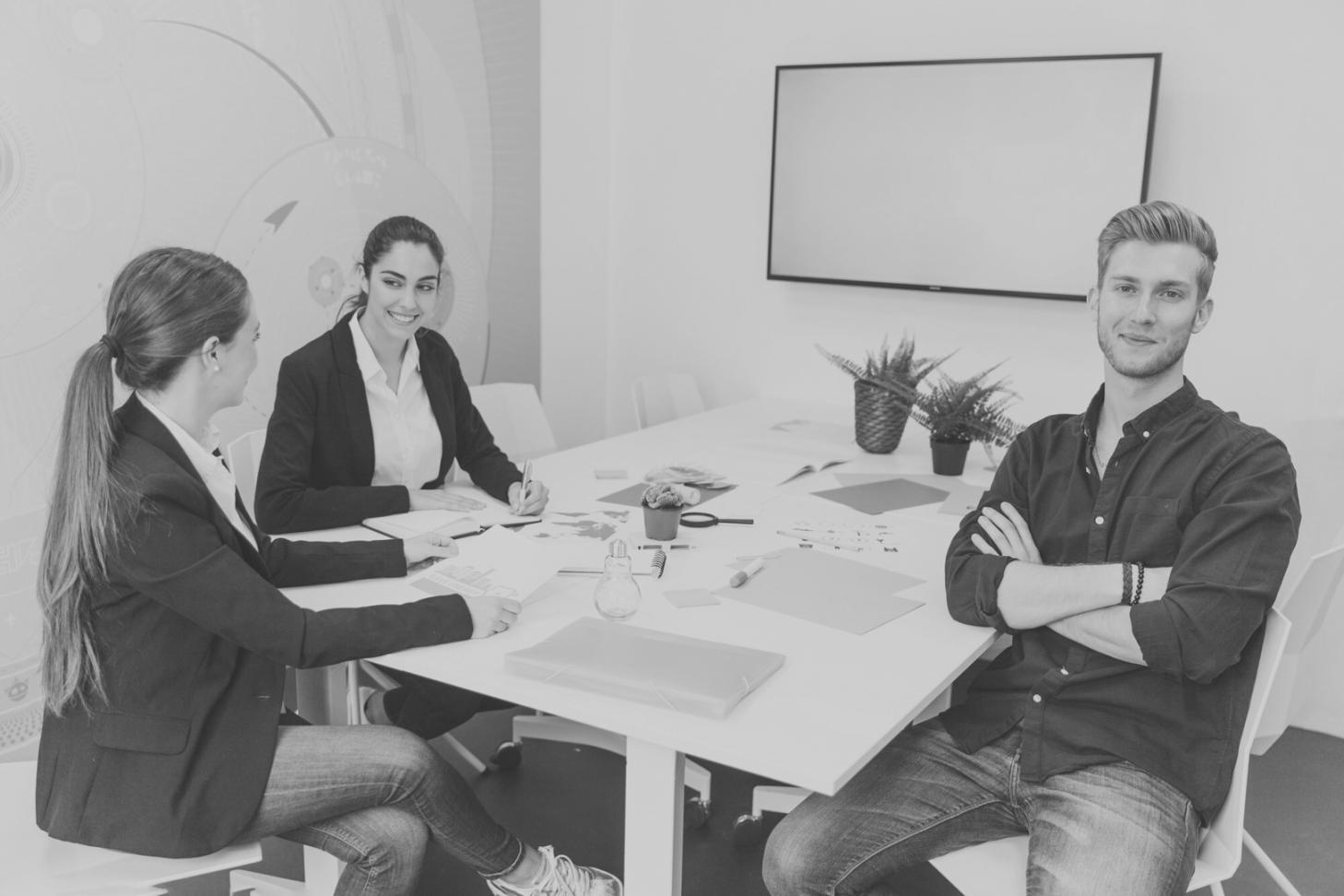 Financial analysis workspace with multiple screens and reports